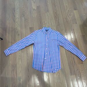 Vineyard Vines Blue and Pink Checkered Men's Shirt